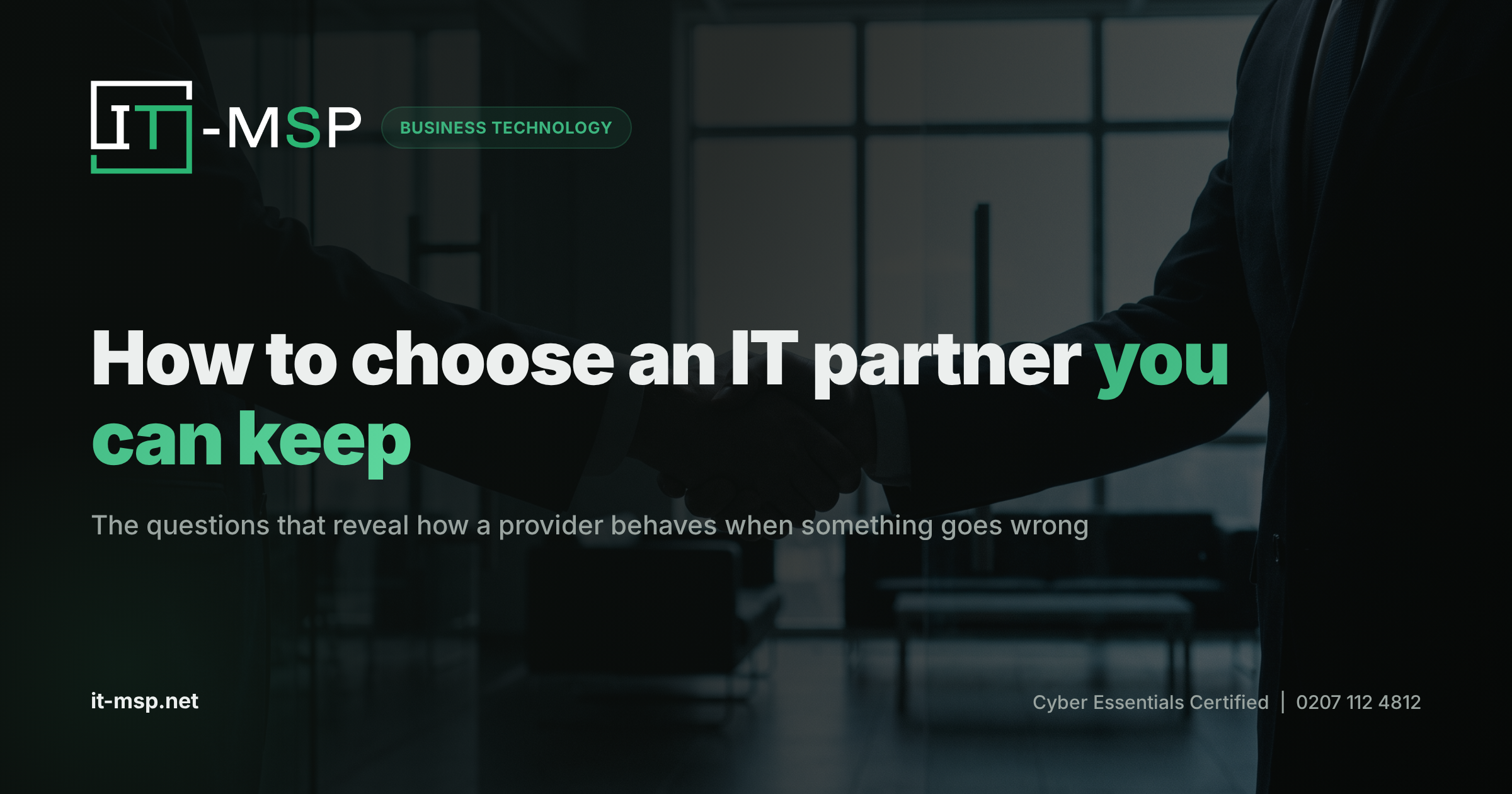 How to Choose the Right IT Support Partner for Your Business